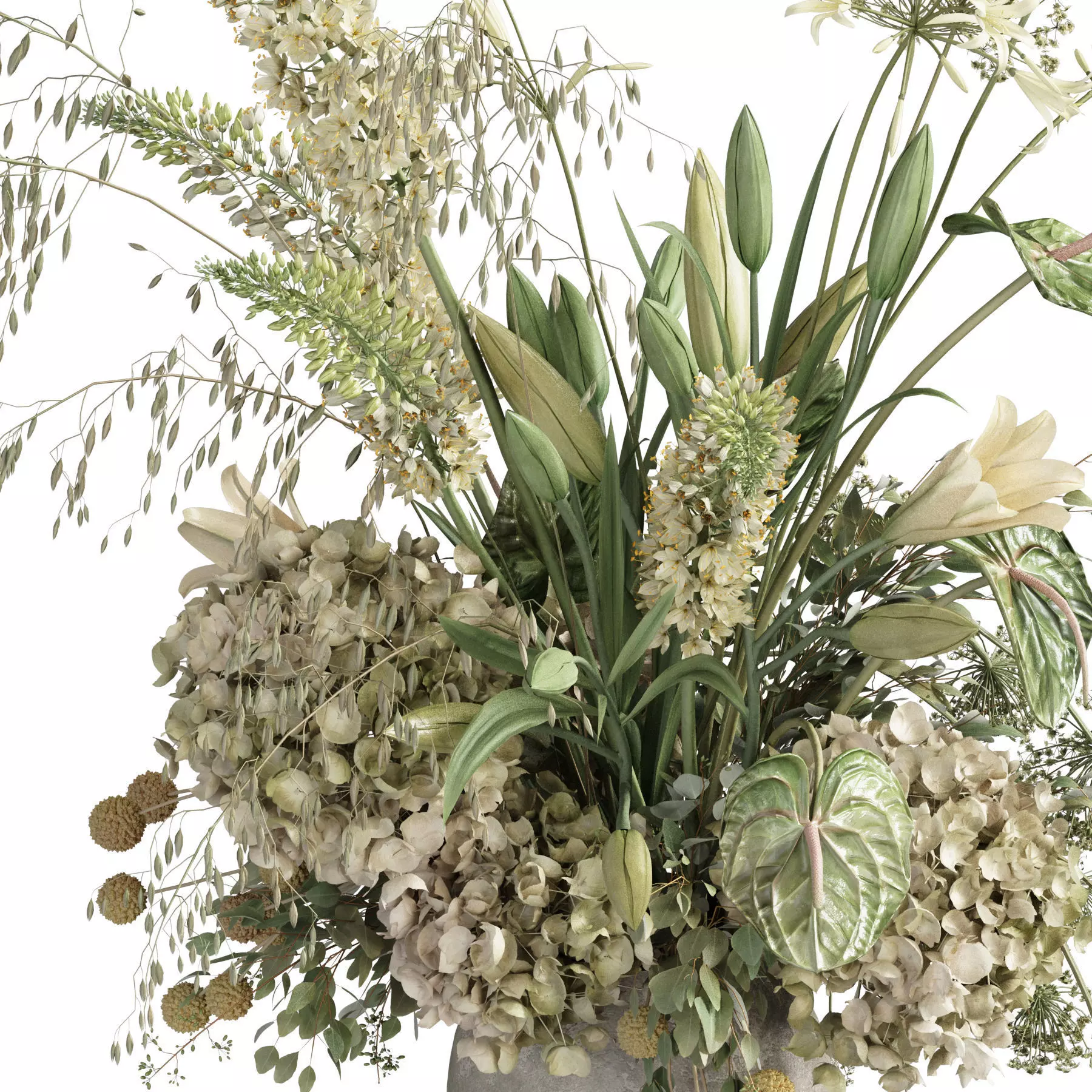 Flower In Vase 104 3D model_4