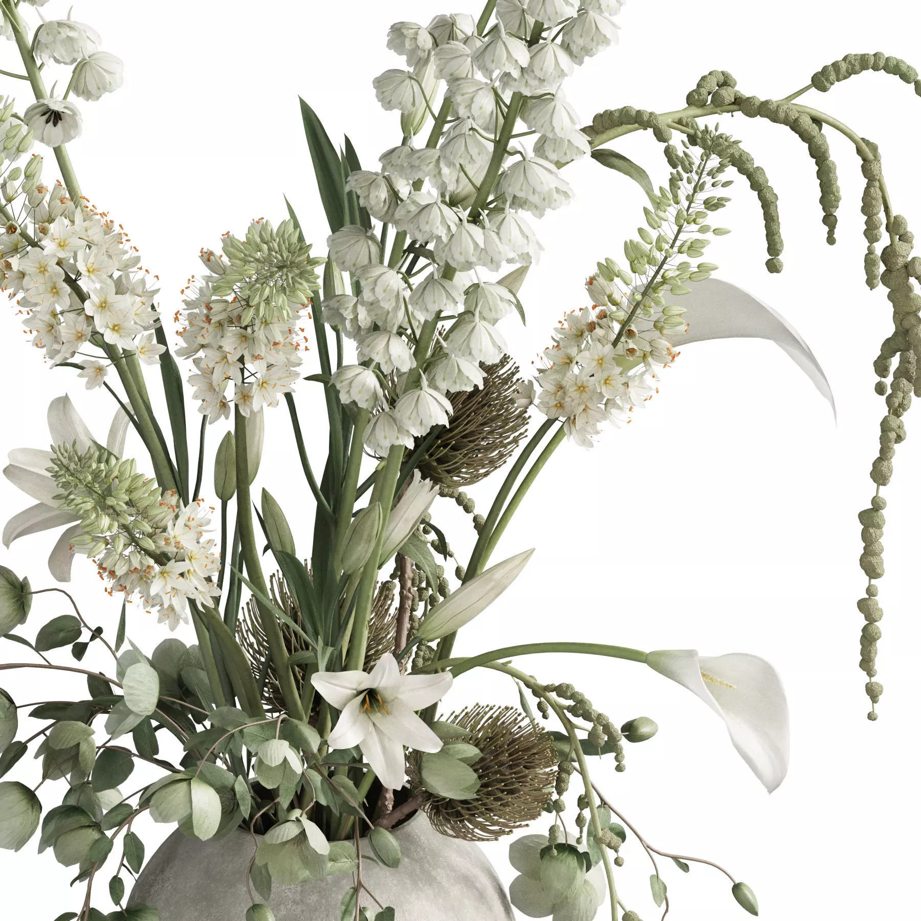 Flower In Vase 105 3D model_4