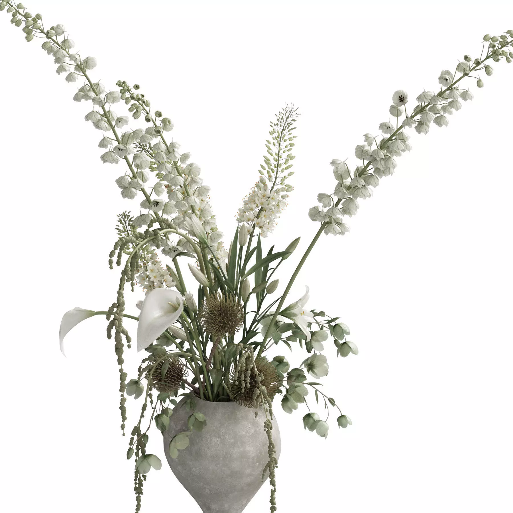 Flower In Vase 105 3D model_2