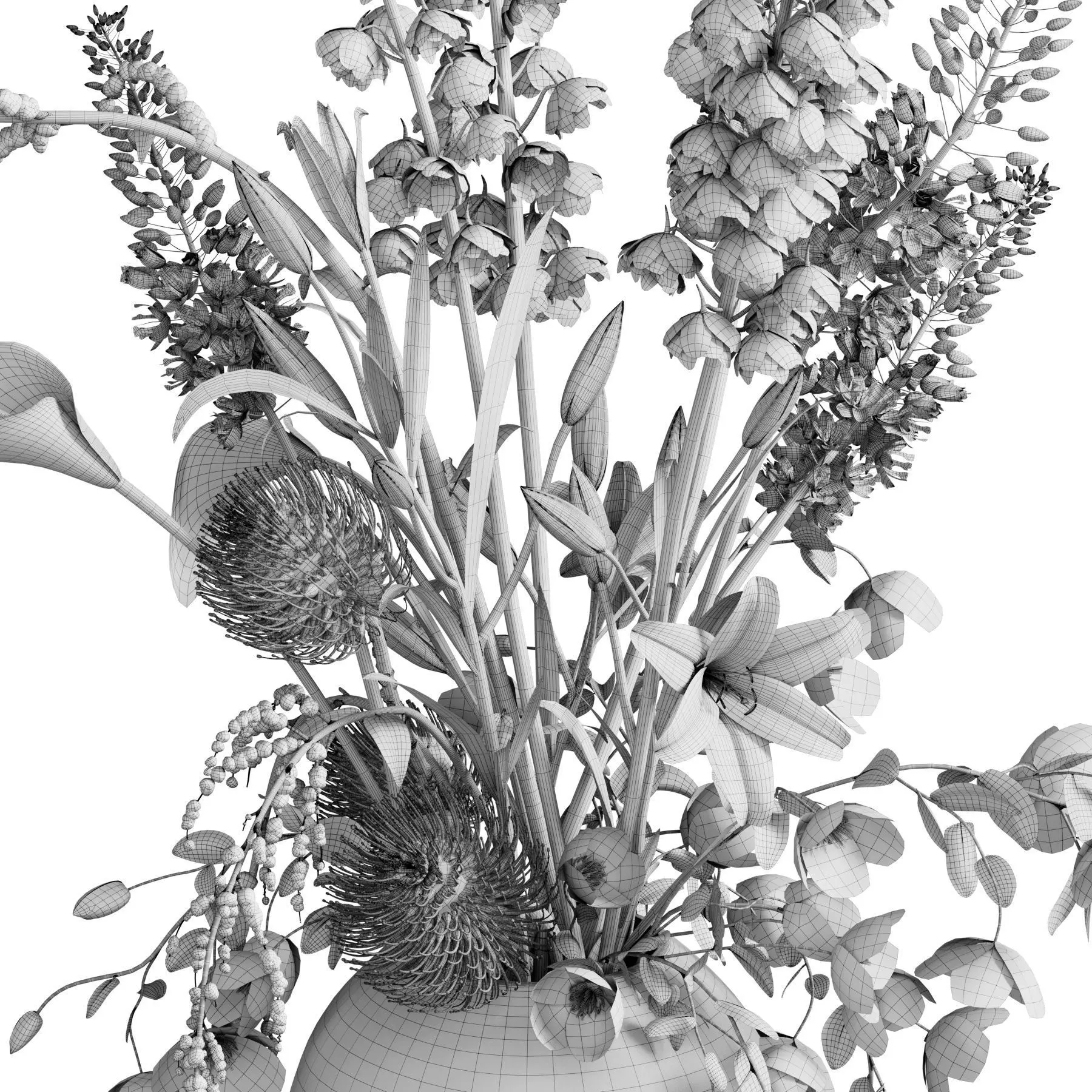 Flower In Vase 105 3D model_5