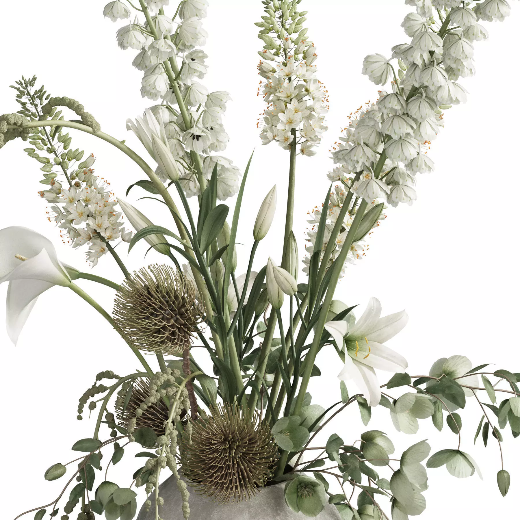 Flower In Vase 105 3D model_3