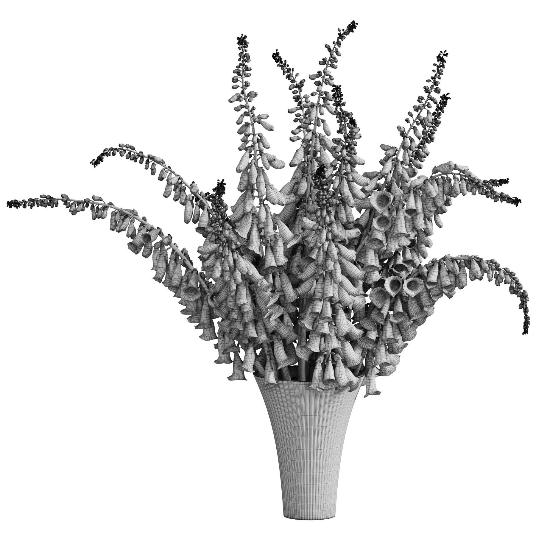 Flower In Vase 106 3D model_6