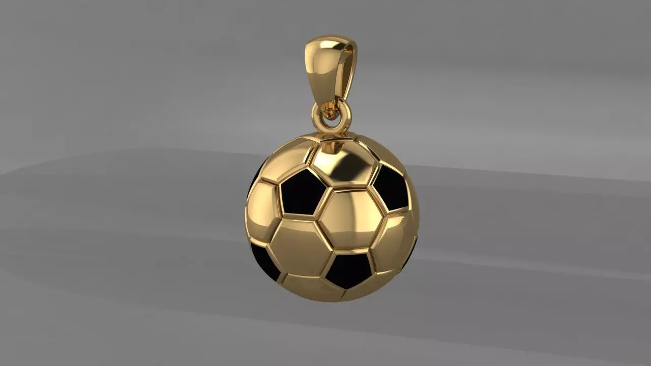 Pendant Football Jewelry 3D print model_1