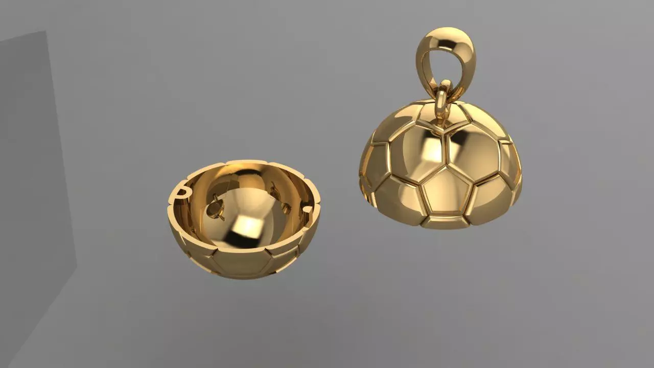 Pendant Football Jewelry 3D print model_5