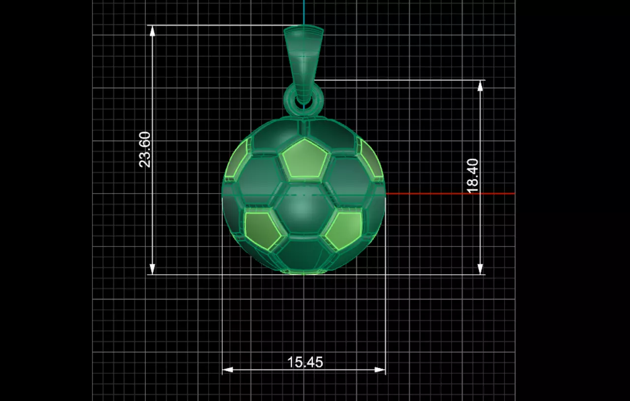 Pendant Football Jewelry 3D print model_7