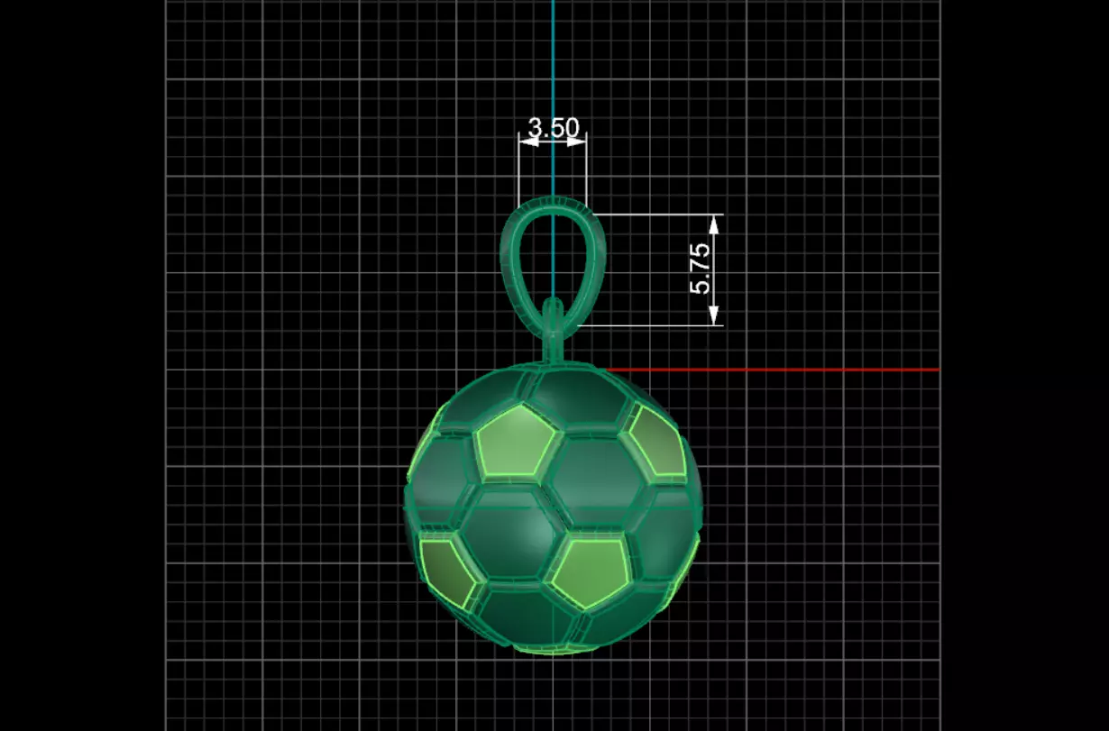 Pendant Football Jewelry 3D print model_8