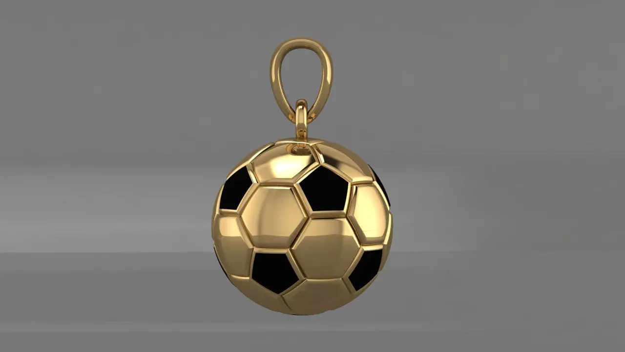 Pendant Football Jewelry 3D print model_2