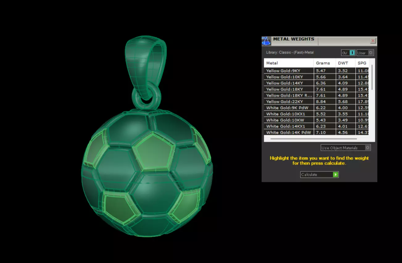 Pendant Football Jewelry 3D print model_9