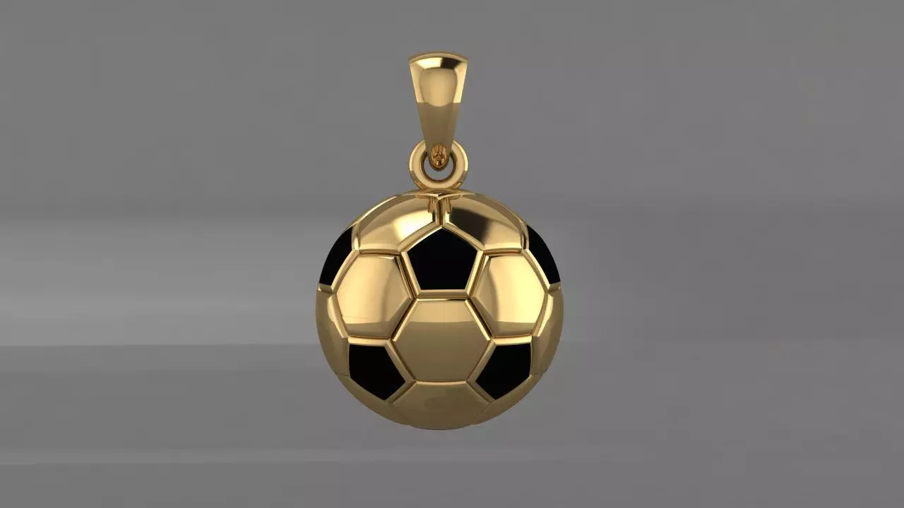 Pendant Football Jewelry 3D print model_0
