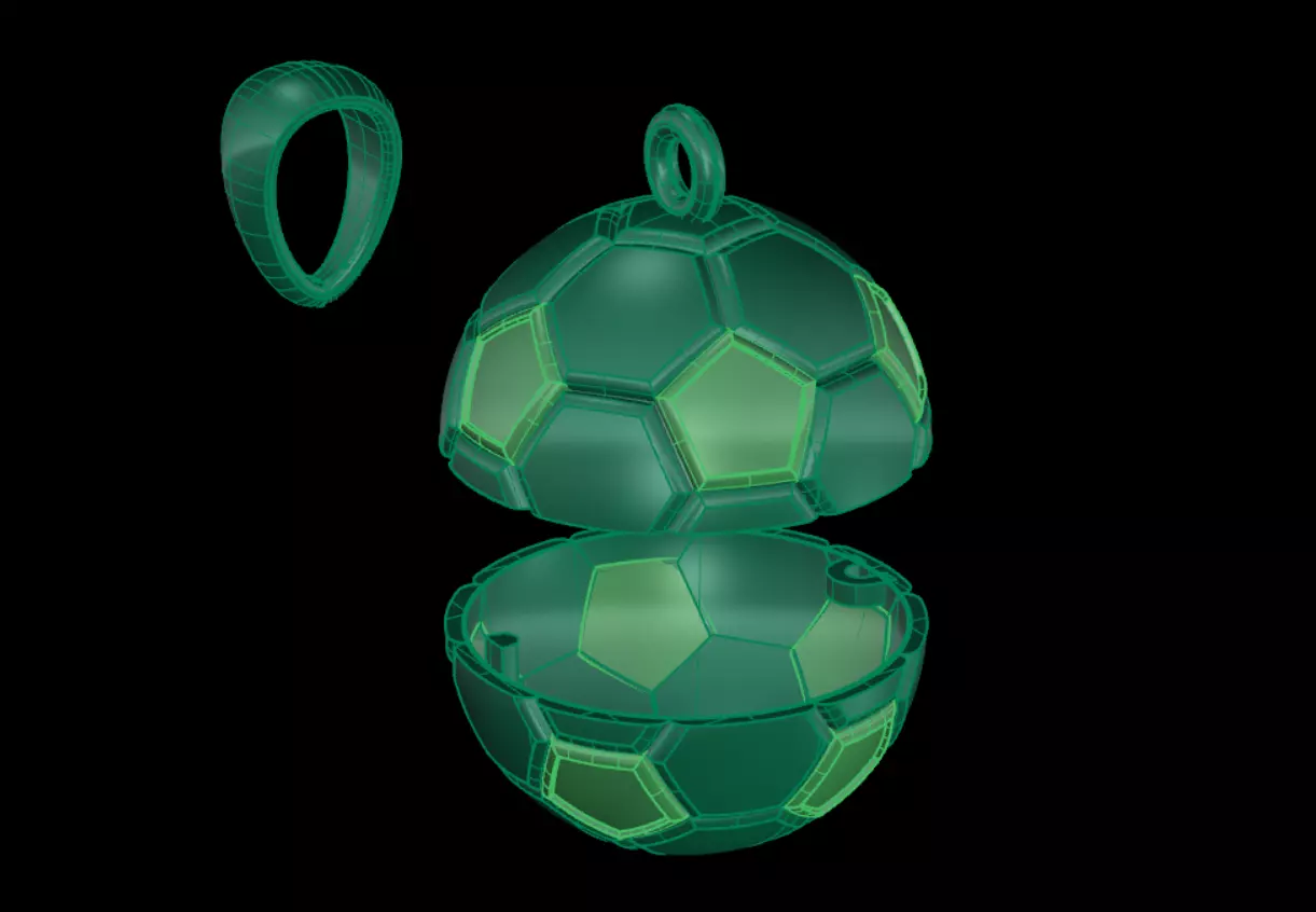 Pendant Football Jewelry 3D print model_11