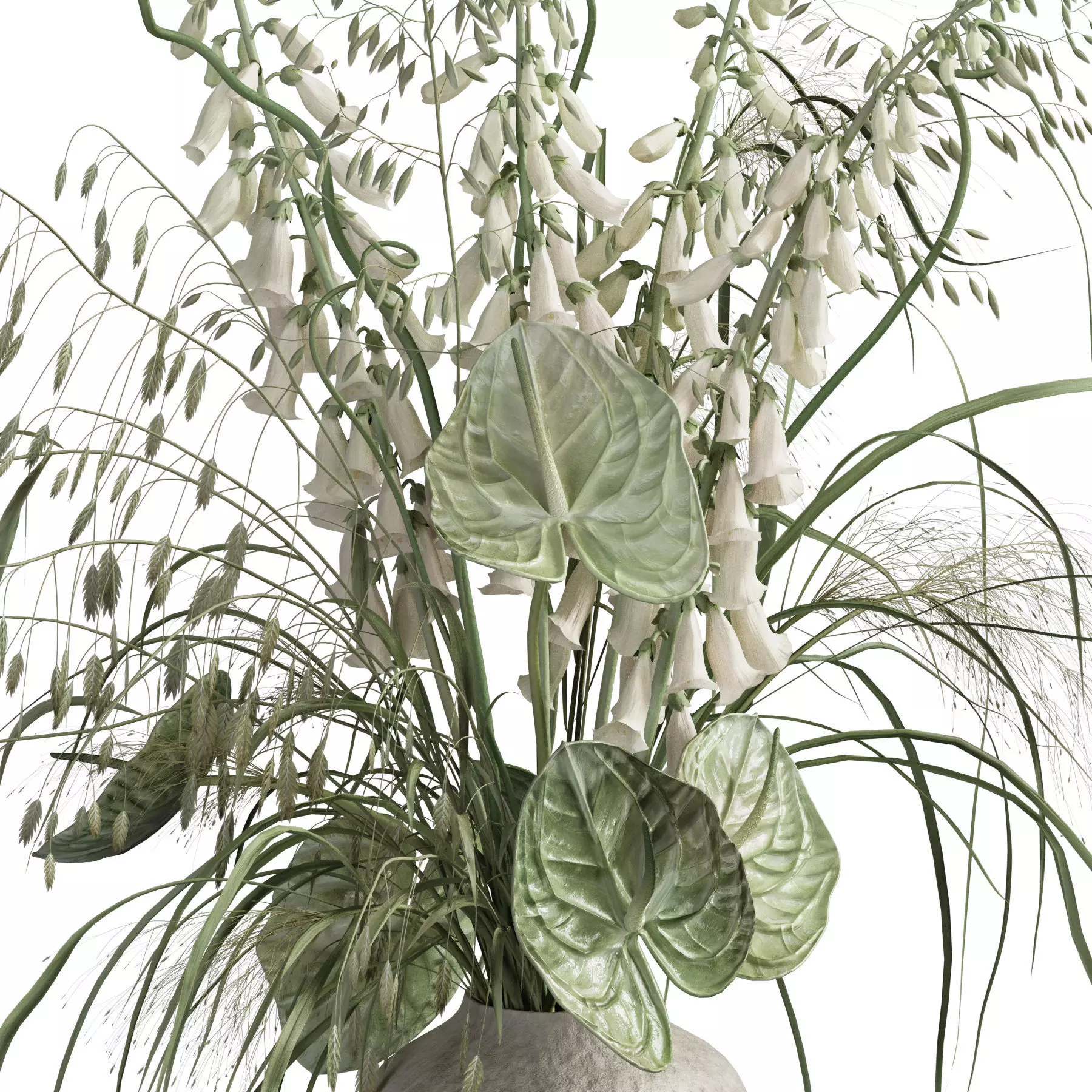 Flower In Vase 107 3D model_3