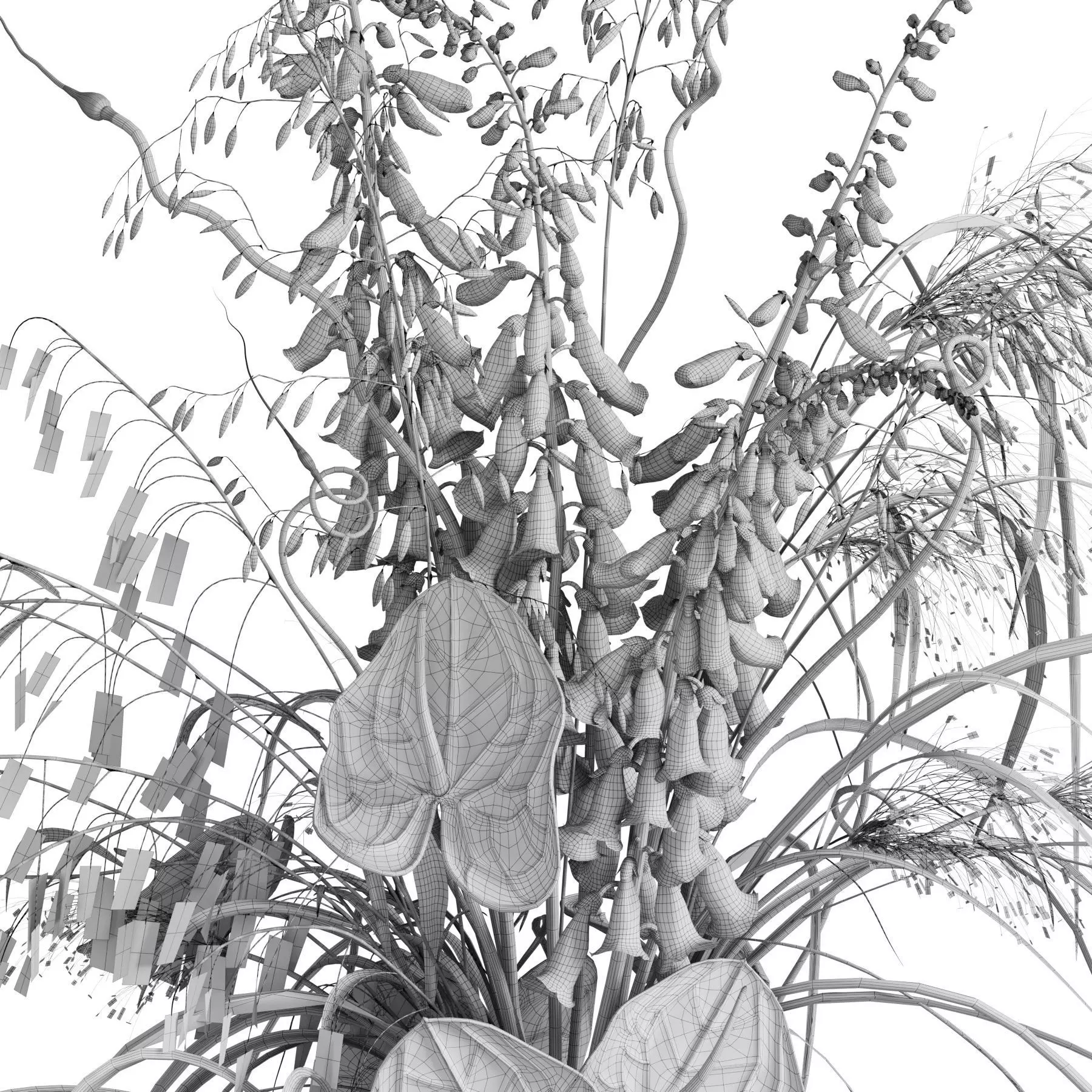 Flower In Vase 107 3D model_5