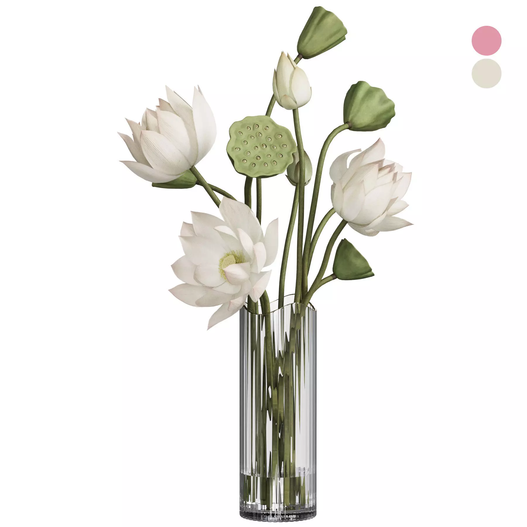 Flower In Vase 108 3D model_0