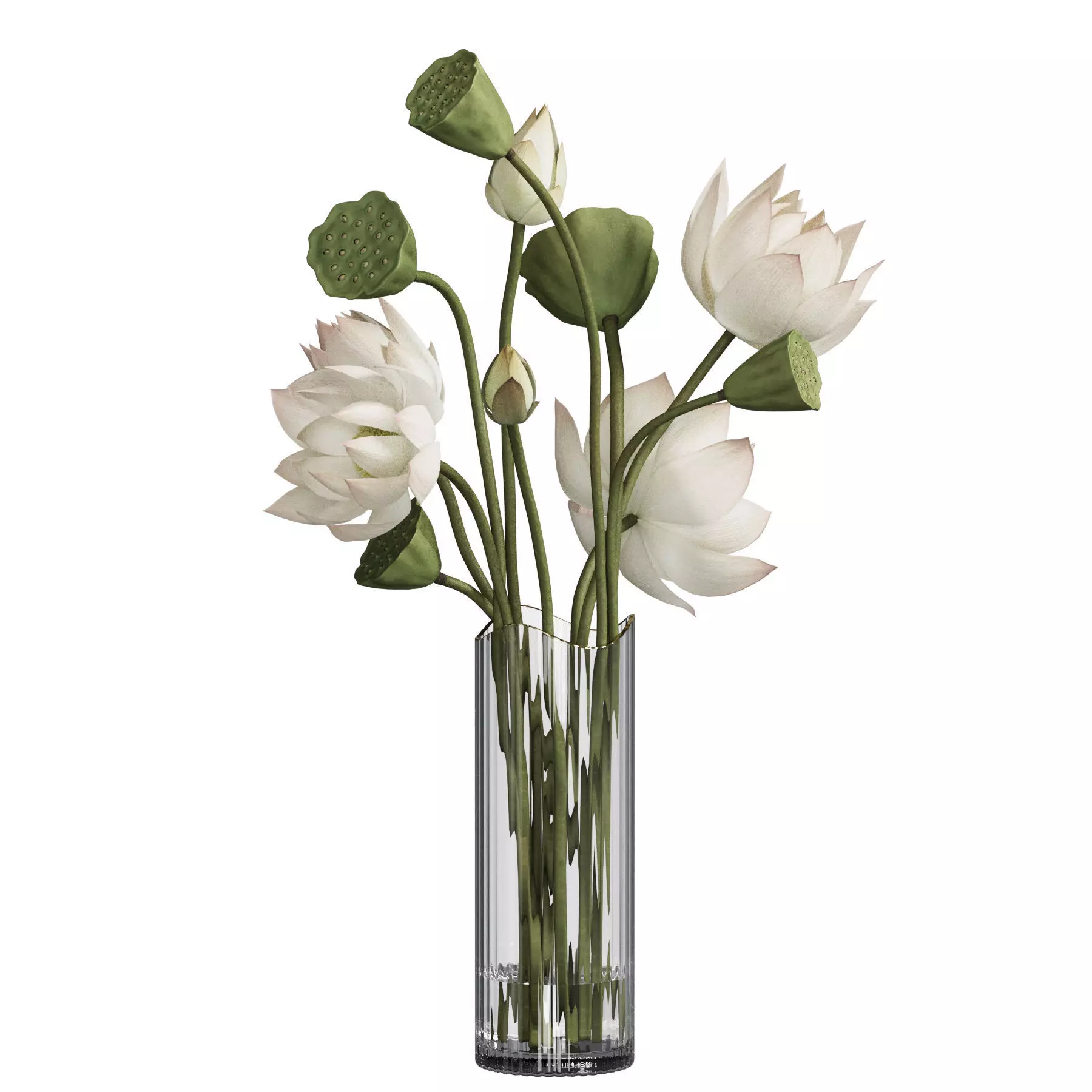 Flower In Vase 108 3D model_2