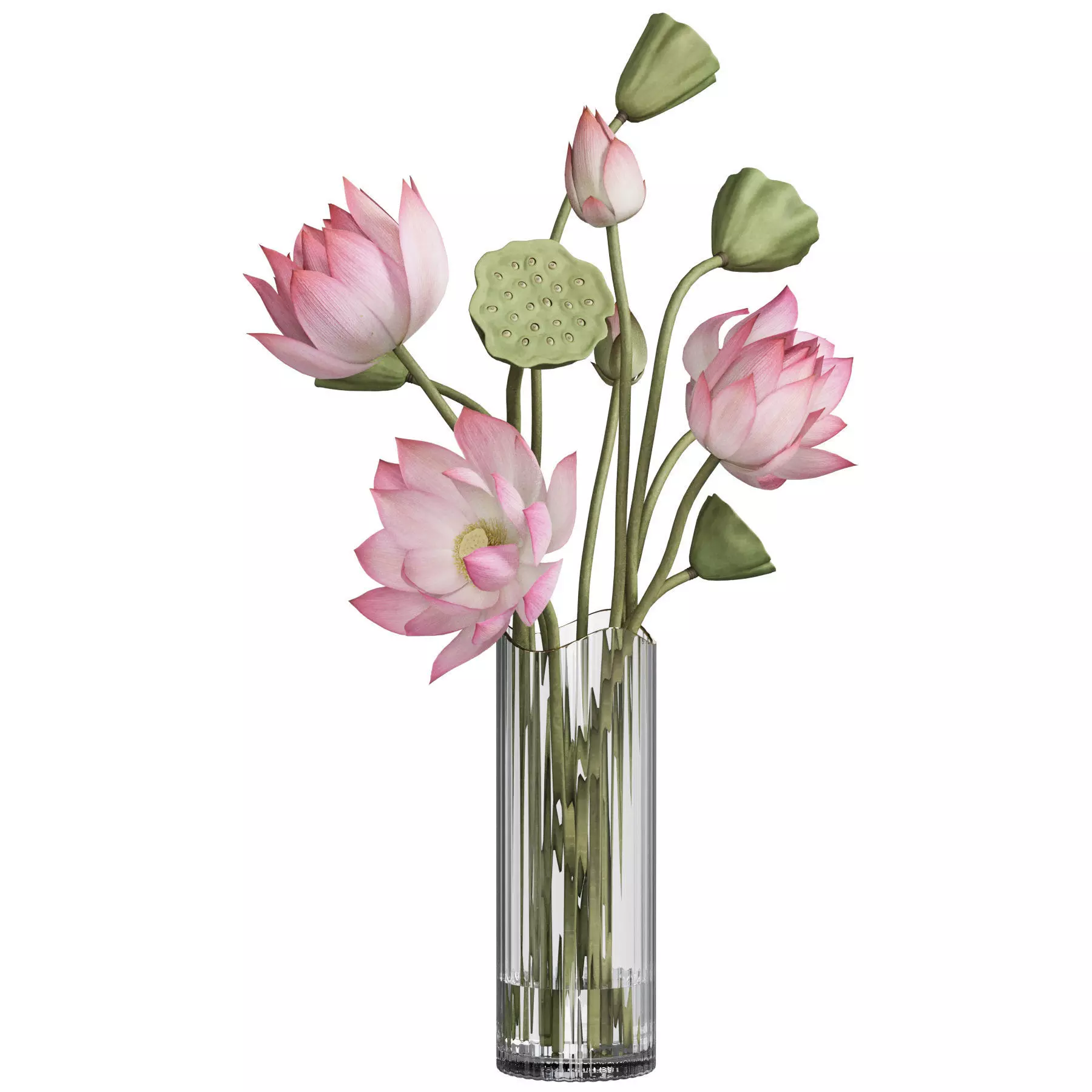 Flower In Vase 108 3D model_1