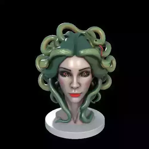 2200  Medusa Gorgon Head 3D Model  magic