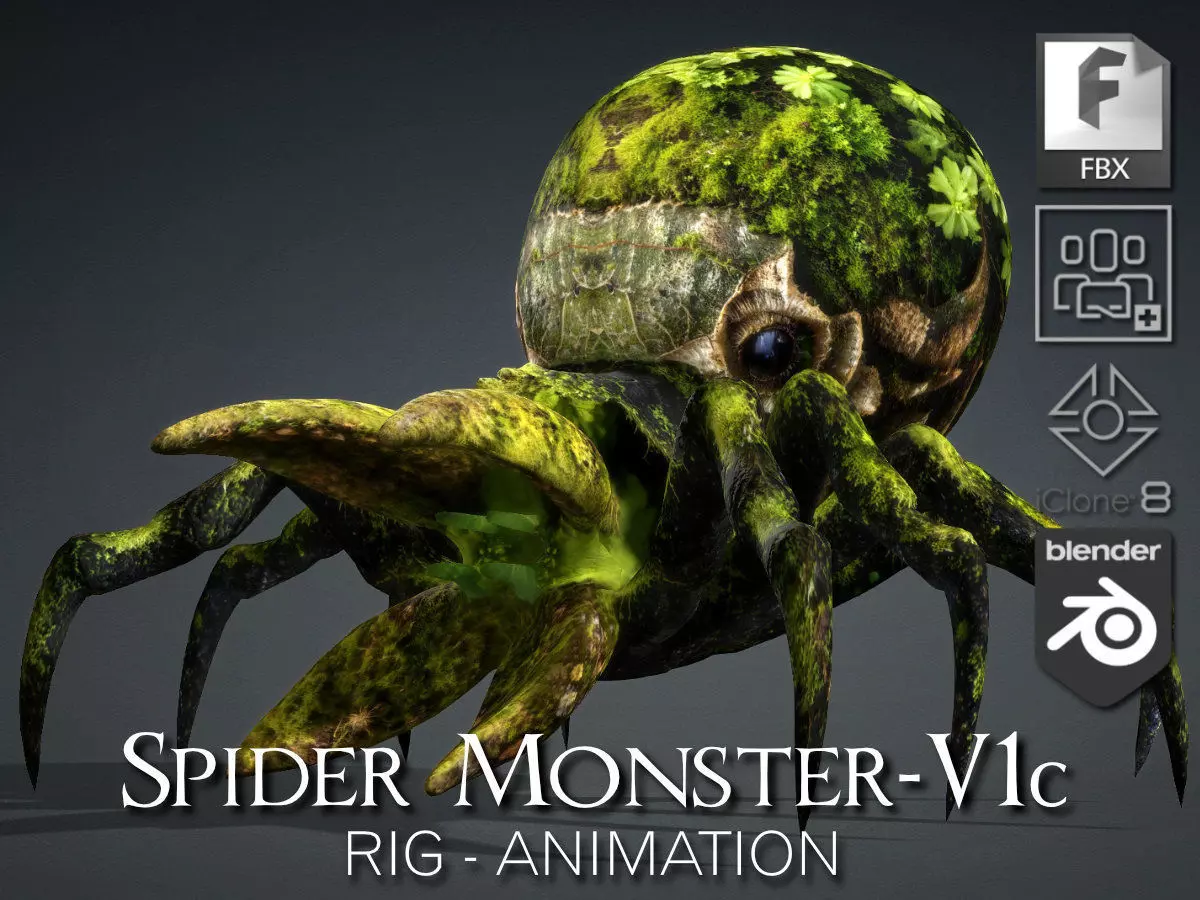 Spider Monster-V1c 3D model_0