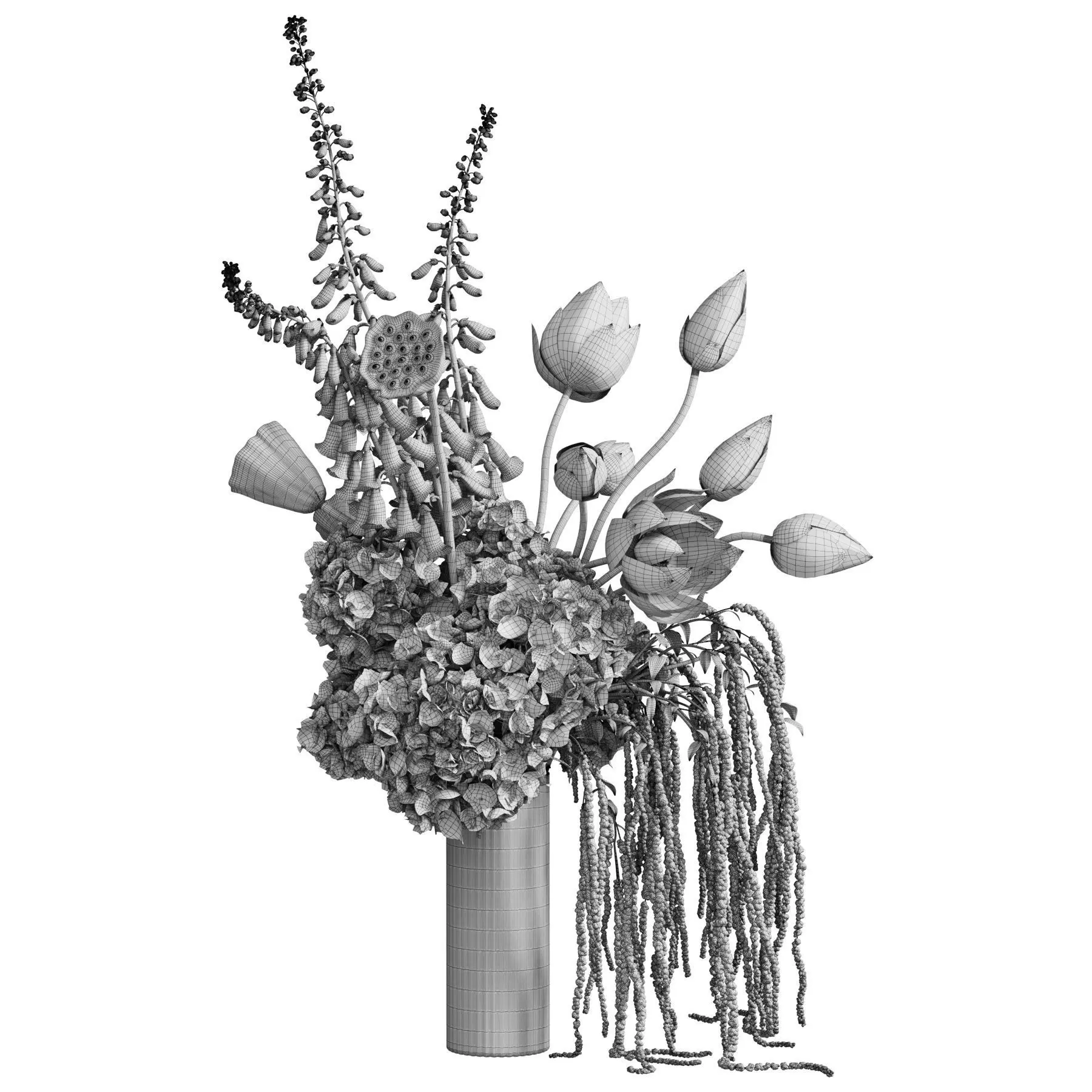 Flower In Vase 109 3D model_6