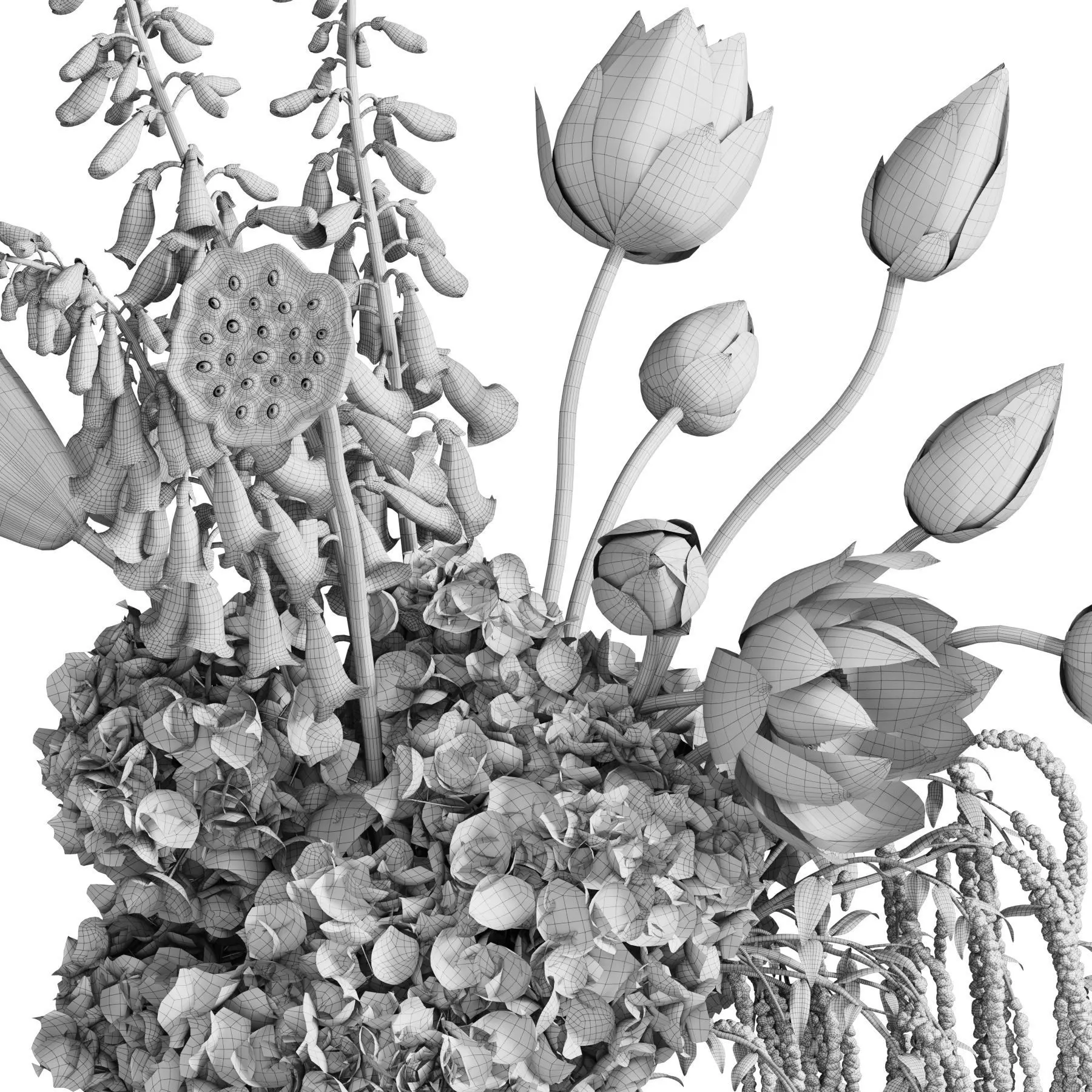 Flower In Vase 109 3D model_5