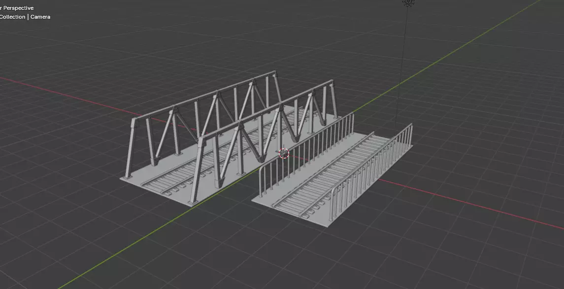 Railway Steel Bridge 3D model_15