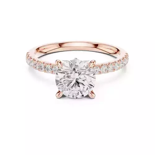 Flower Basket Round Cut Diamond Engagement Ring 3DM STL Video