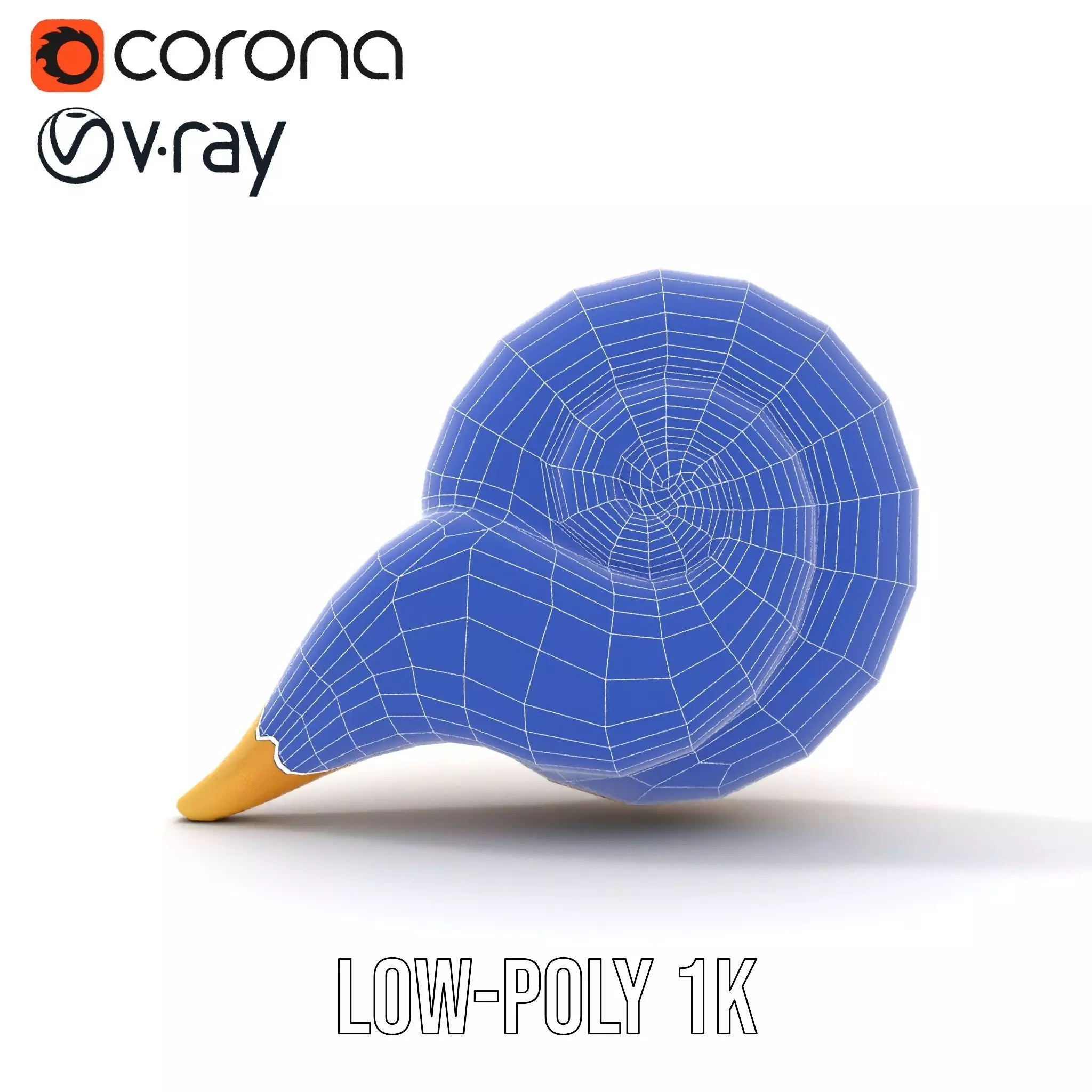 Glossy Spiral Shell model pack Low-poly 3D model_26