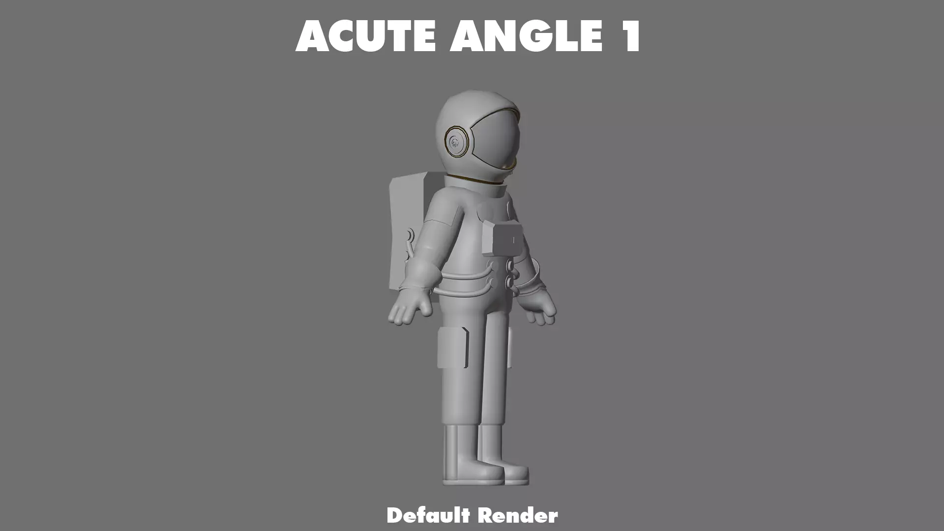 Cartoon Astronaut Low-poly 3D model_22