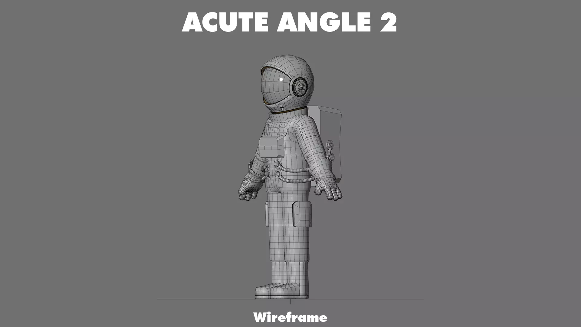 Cartoon Astronaut Low-poly 3D model_29