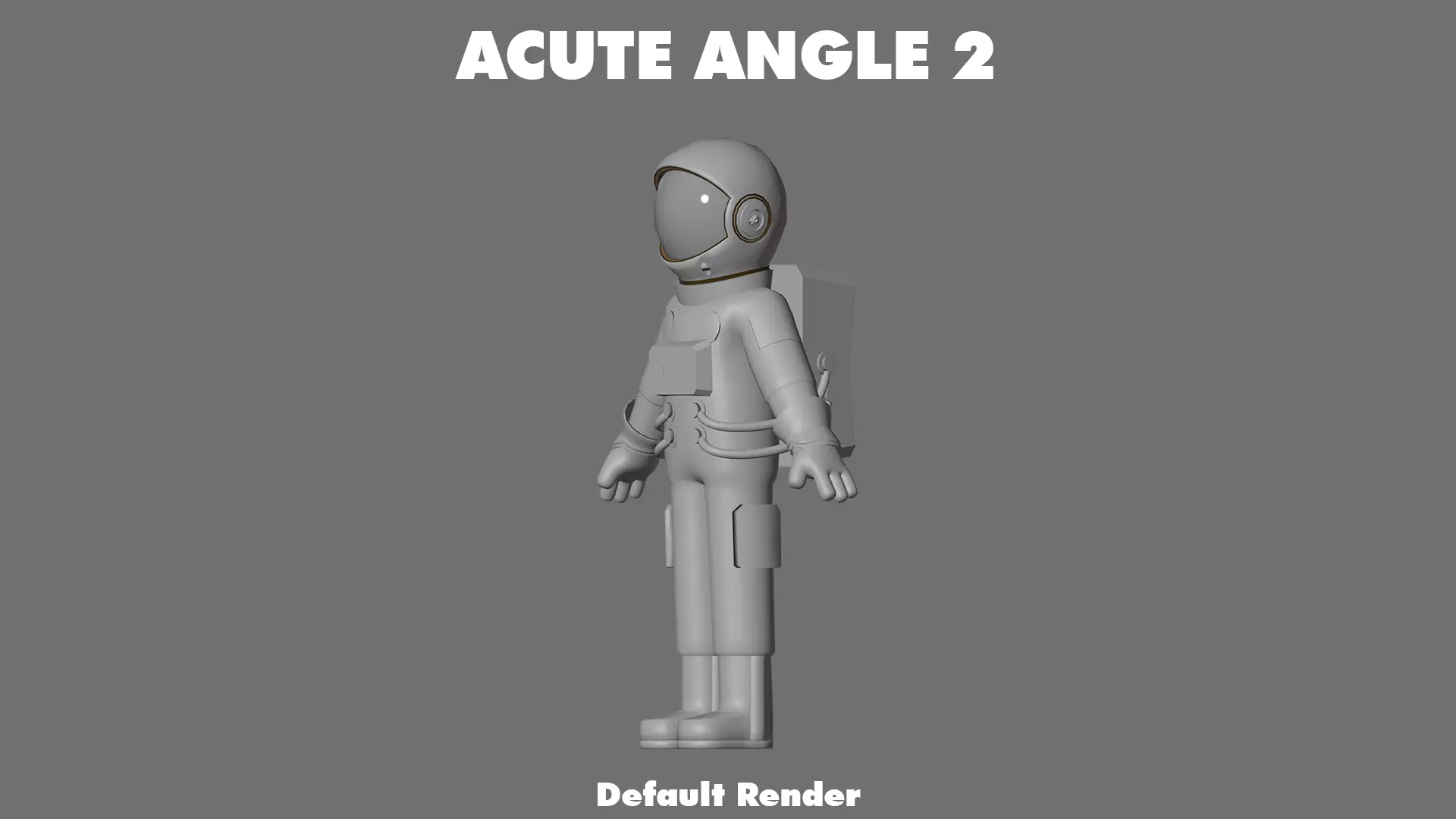 Cartoon Astronaut Low-poly 3D model_23