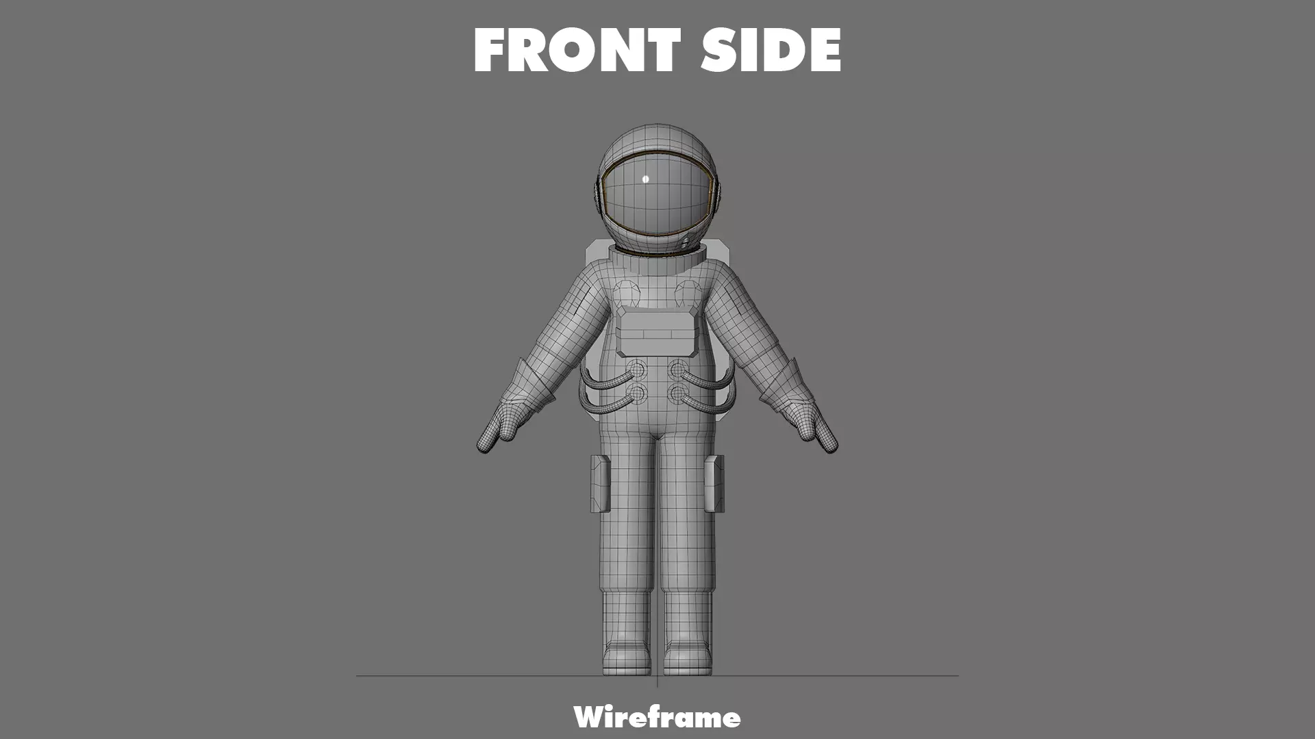 Cartoon Astronaut Low-poly 3D model_24