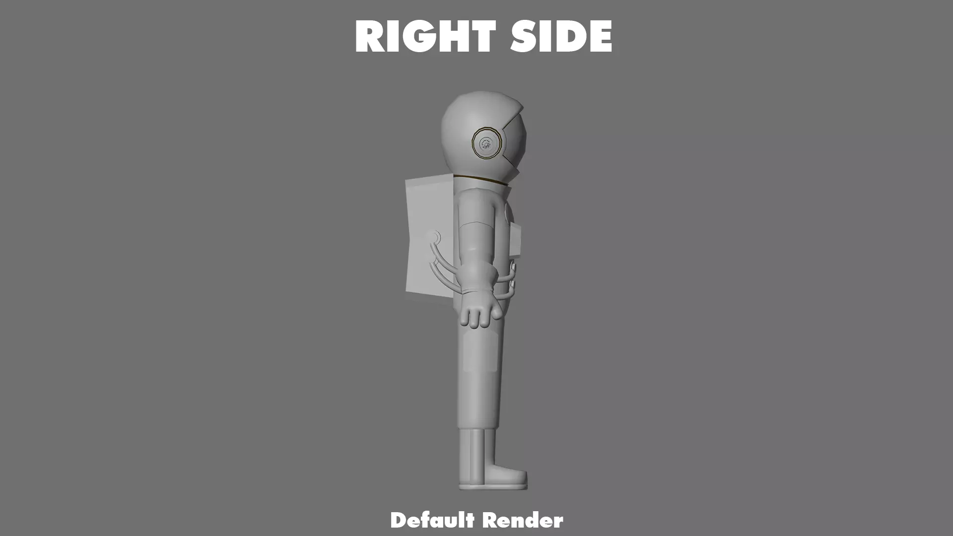 Cartoon Astronaut Low-poly 3D model_19