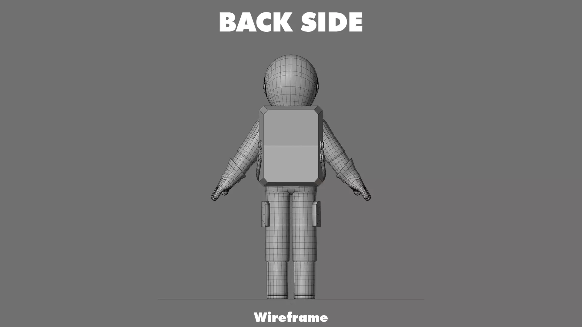 Cartoon Astronaut Low-poly 3D model_26