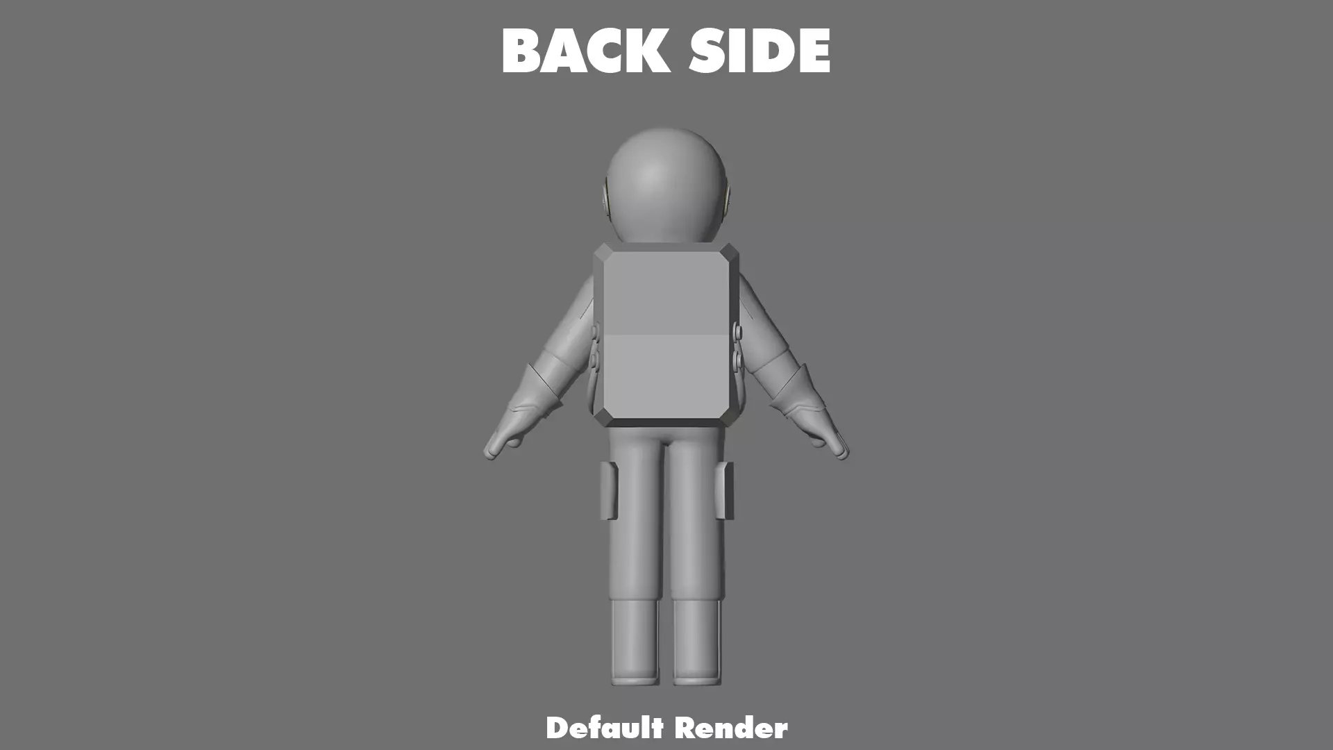 Cartoon Astronaut Low-poly 3D model_20