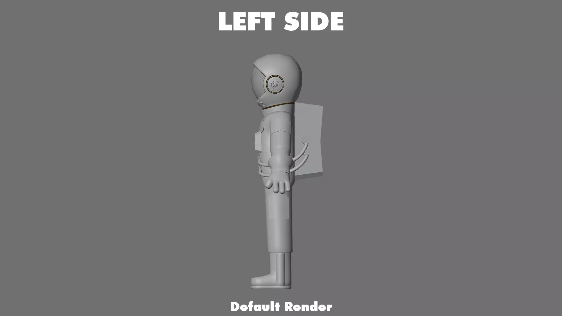 Cartoon Astronaut Low-poly 3D model_21