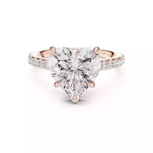 Heart Cut Diamond Engagement Wedding Ring 3DM STL Video