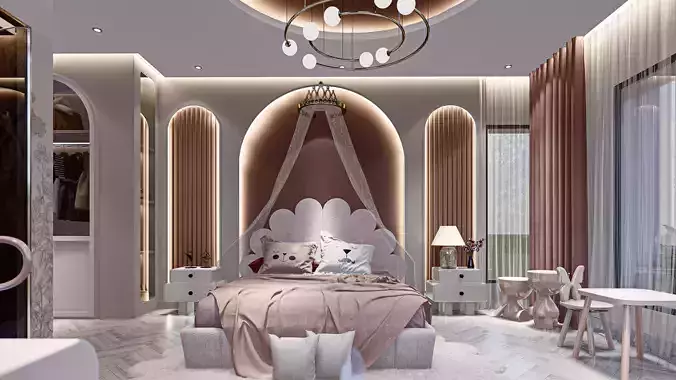 Interior modern children room 