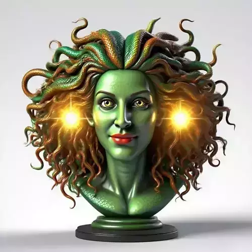 2201  Medusa Gorgon Head  3D Model   magic
