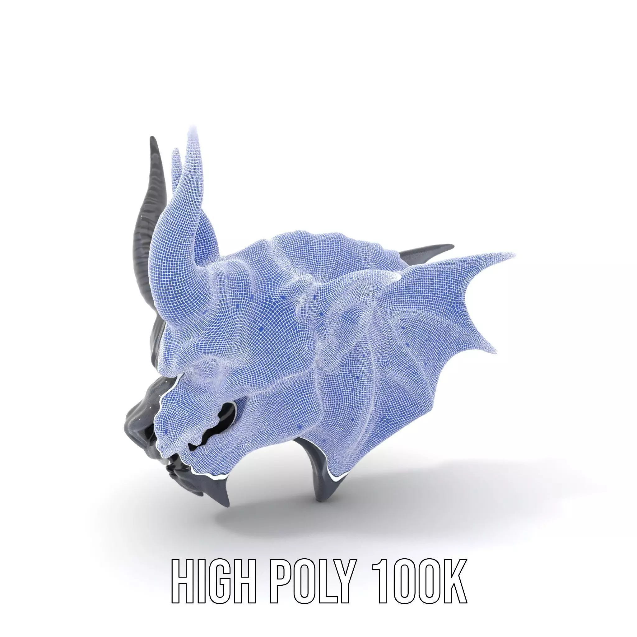 Menacing Gargoyle Head model pack Low-poly 3D model_5