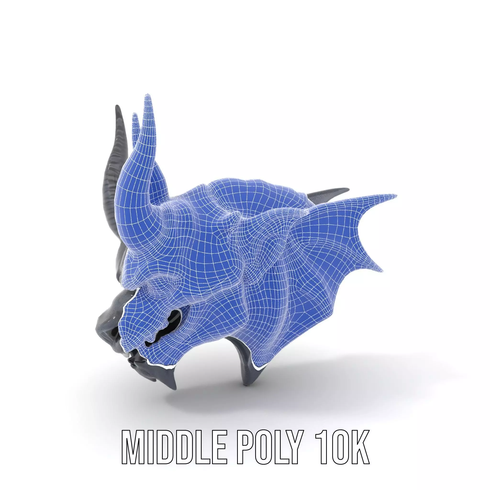 Menacing Gargoyle Head model pack Low-poly 3D model_20