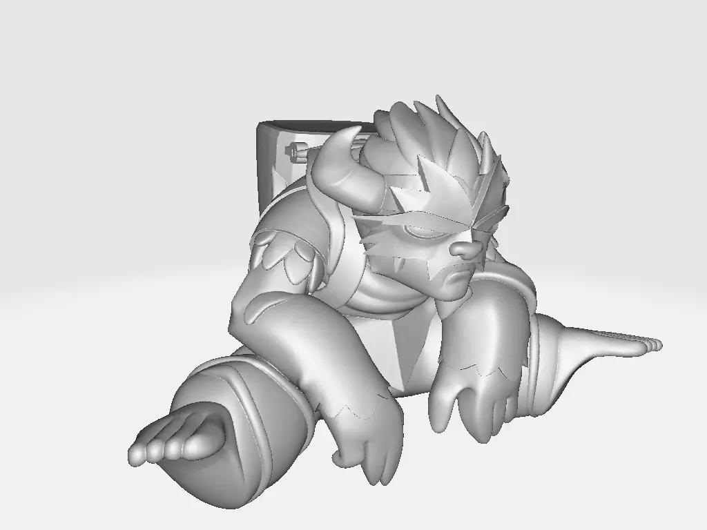 CoC Yeti Champion Legendary Skin Pose 1 3D print model_0