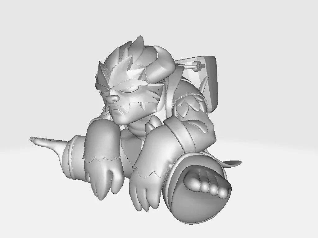 CoC Yeti Champion Legendary Skin Pose 1 3D print model_1