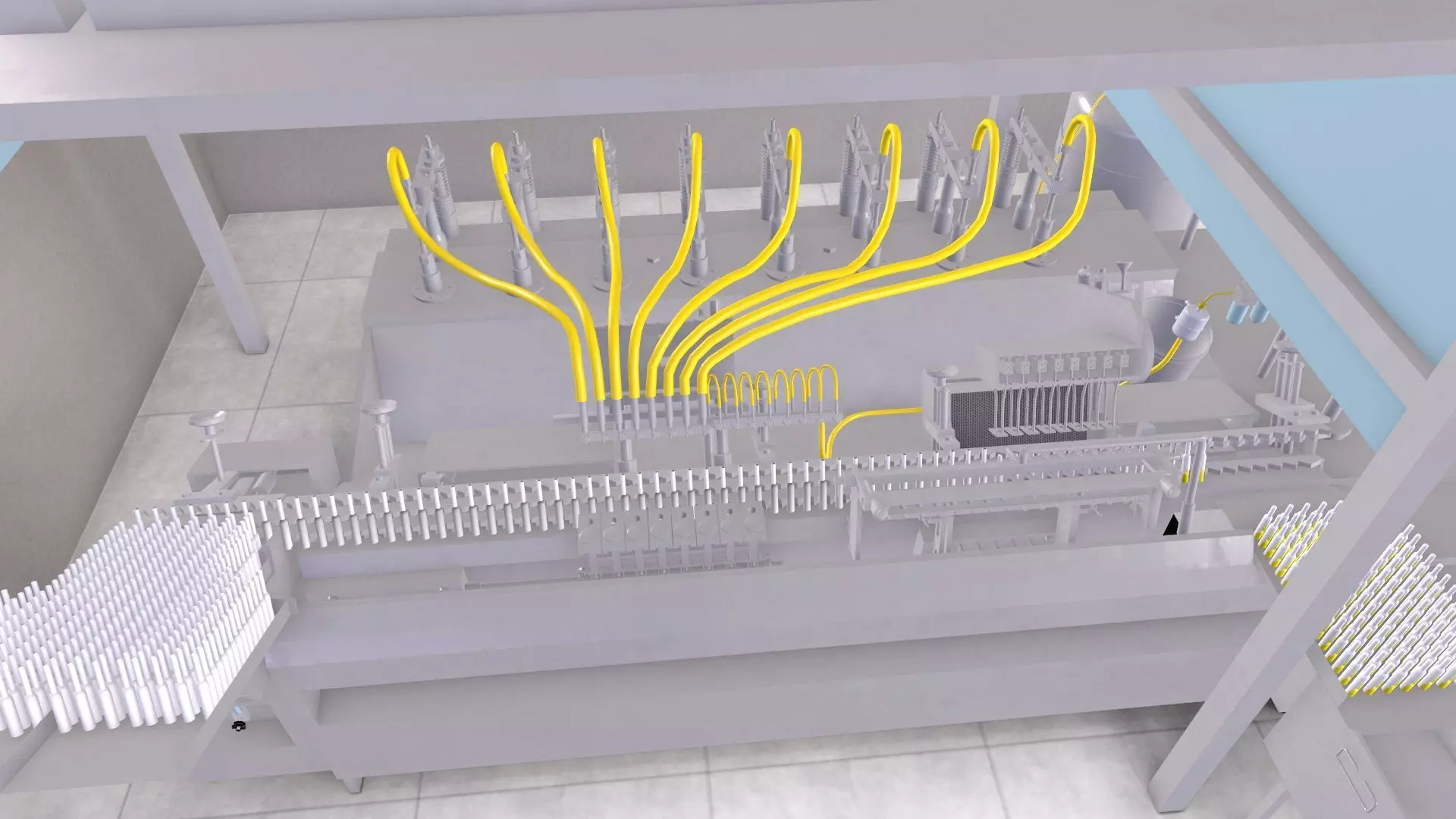 Eight Head Ampoule Filling and Sealing Machine Low-poly 3D model_9