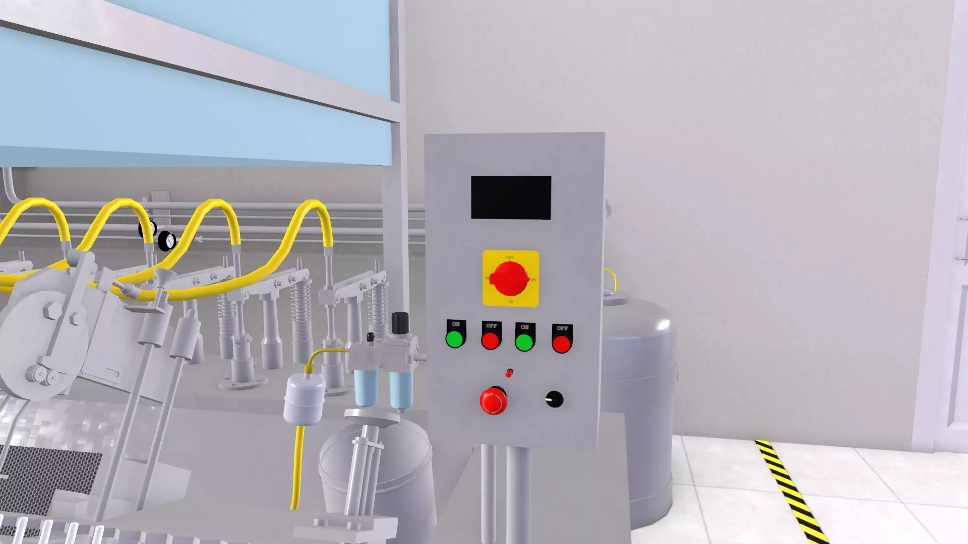 Eight Head Ampoule Filling and Sealing Machine Low-poly 3D model_5