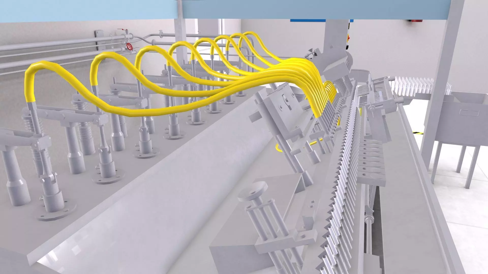 Eight Head Ampoule Filling and Sealing Machine Low-poly 3D model_16