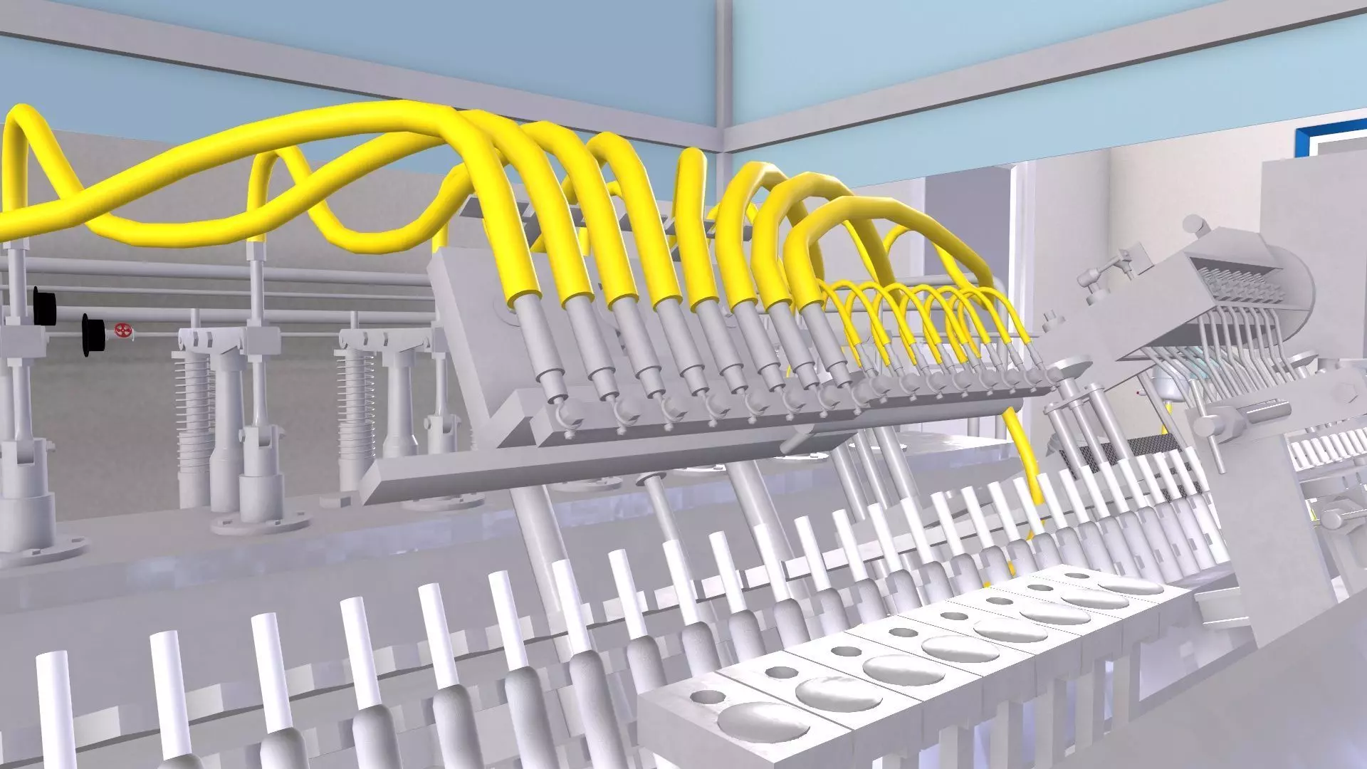 Eight Head Ampoule Filling and Sealing Machine Low-poly 3D model_15