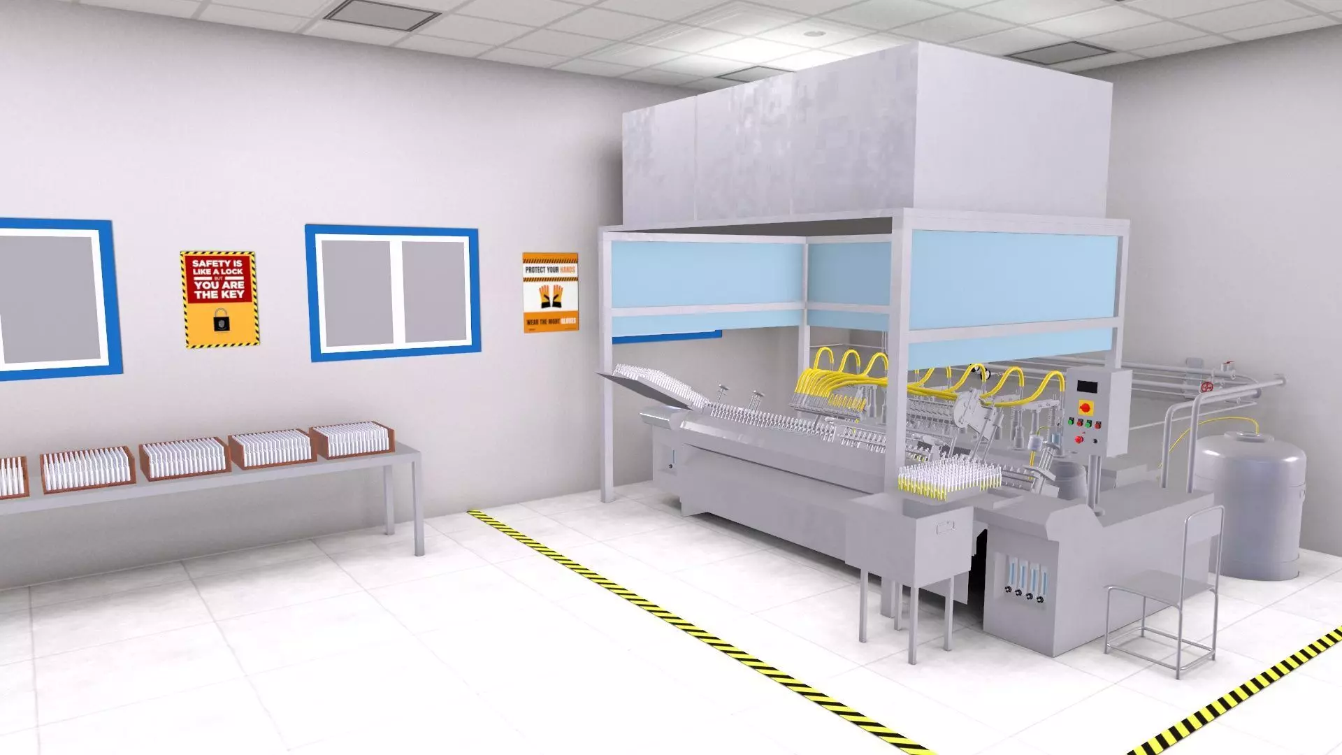 Eight Head Ampoule Filling and Sealing Machine Low-poly 3D model_2