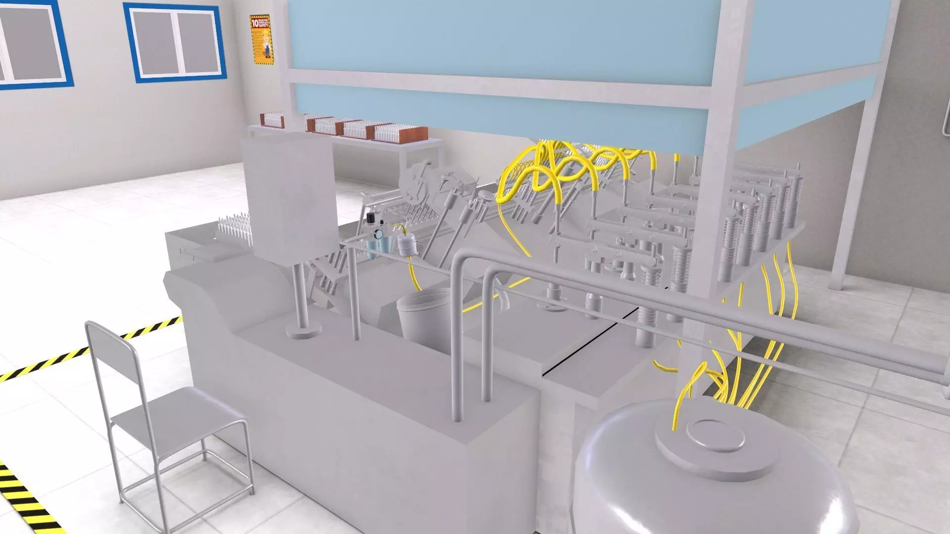 Eight Head Ampoule Filling and Sealing Machine Low-poly 3D model_7