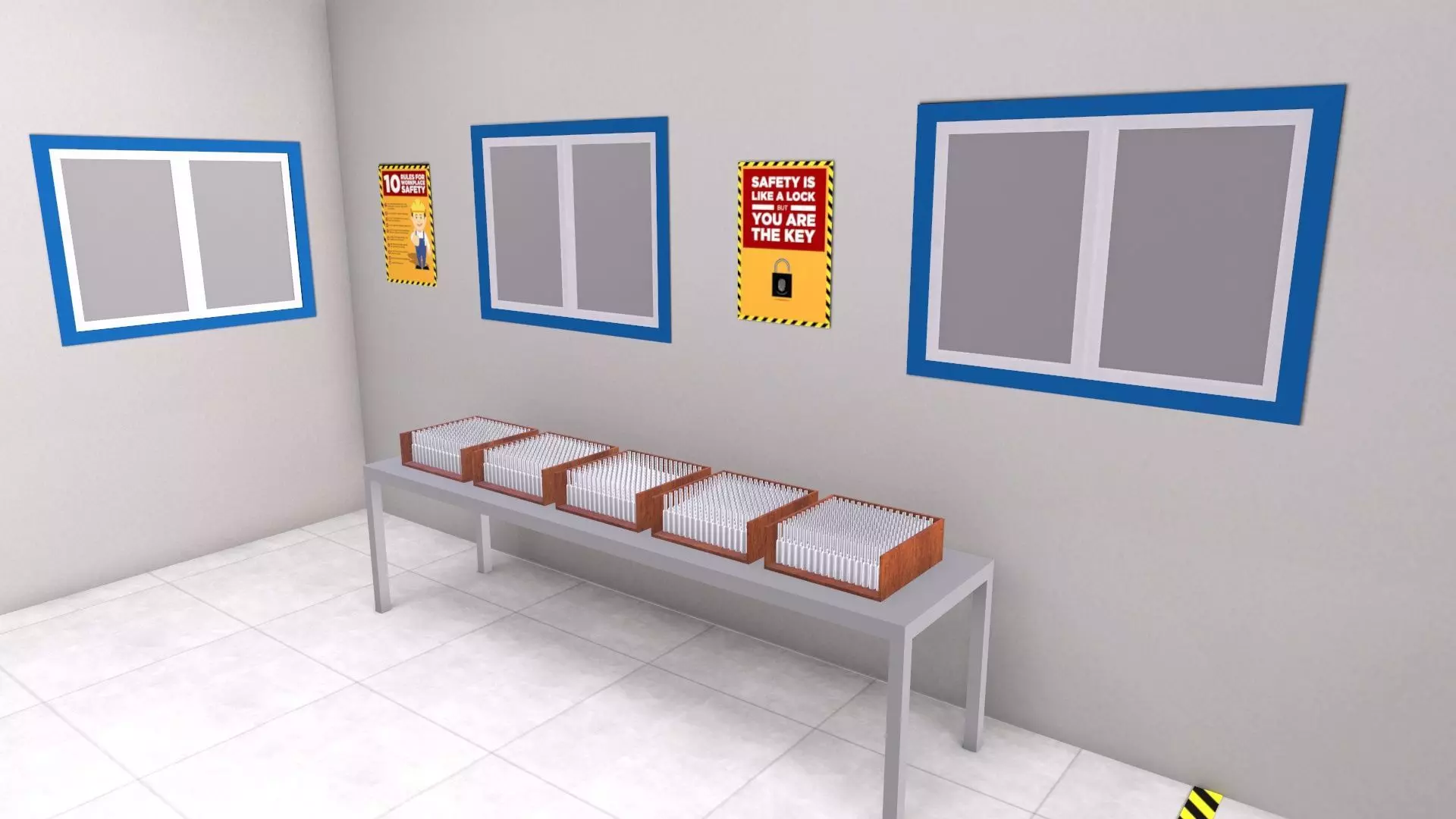 Eight Head Ampoule Filling and Sealing Machine Low-poly 3D model_8