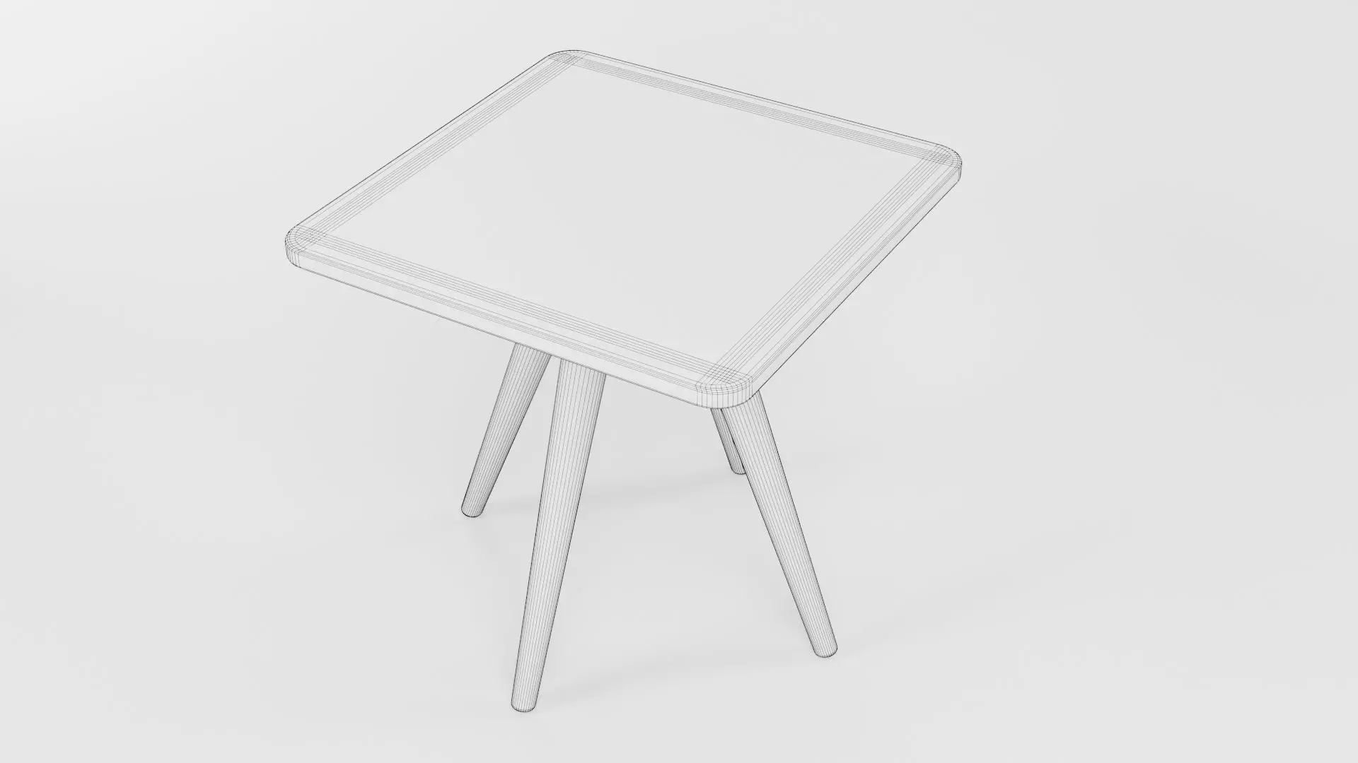 Square Table CG1 3D model_6