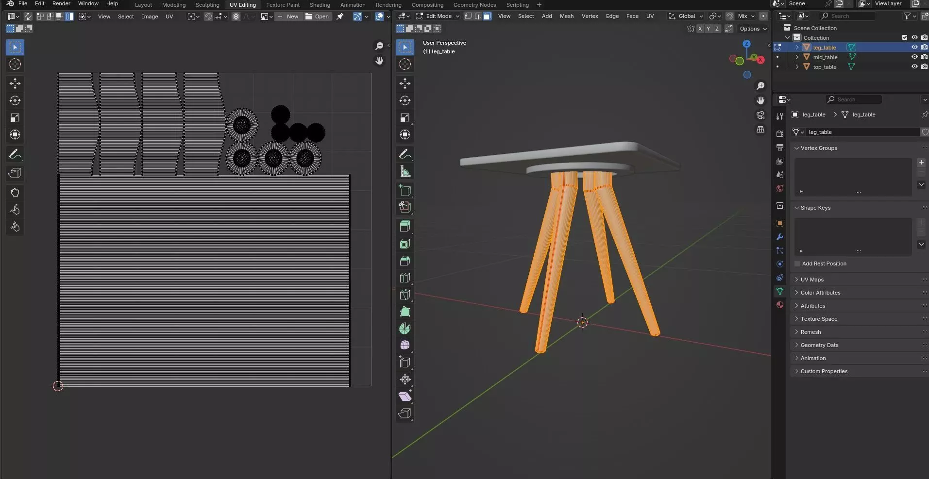 Square Table CG1 3D model_10